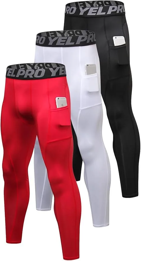 3 Pack Mens Compression Pants