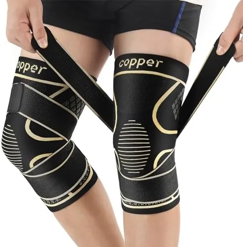Copper Infused Knee Braces with Strap