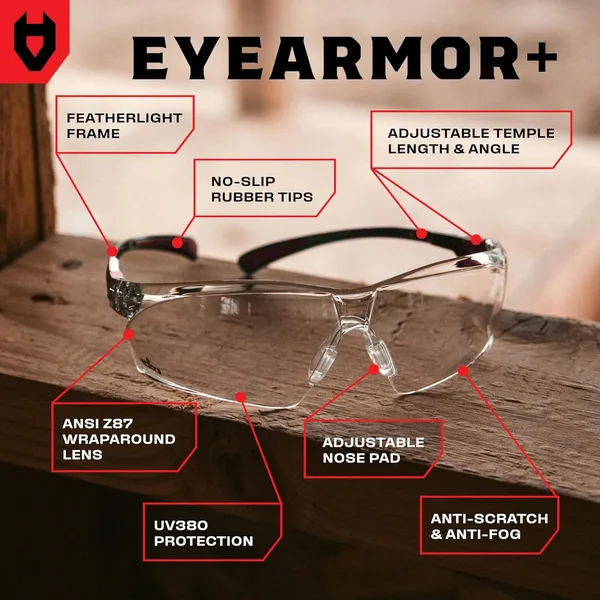NoCry Clear Safety Glasses
