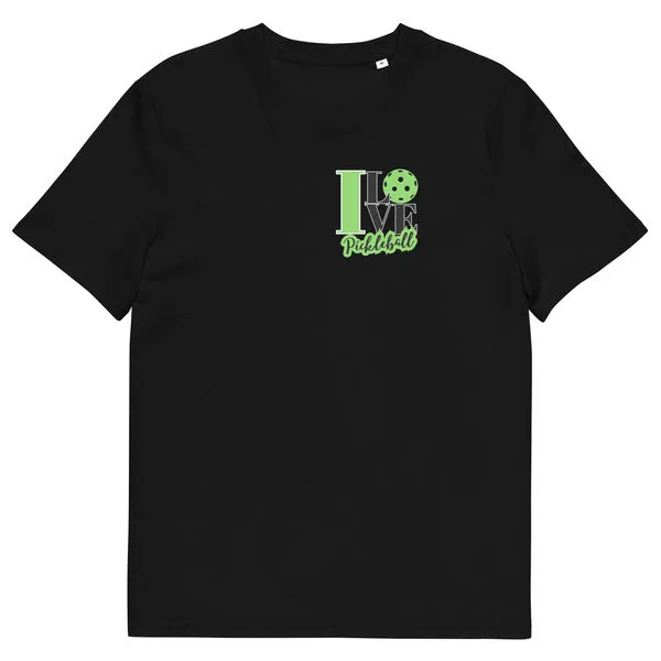 I LOVE Pickleball (G) Unisex Organic Cotton T-shirt