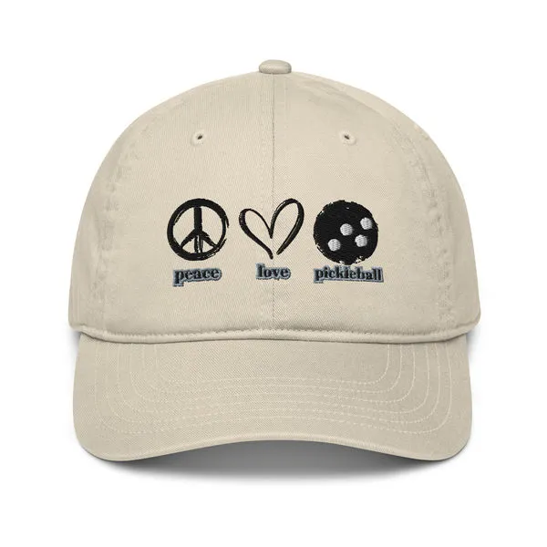 Peace, Love & Pickleball 2 Organic Dad Hat